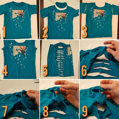 how to decorate a shirt by cutting